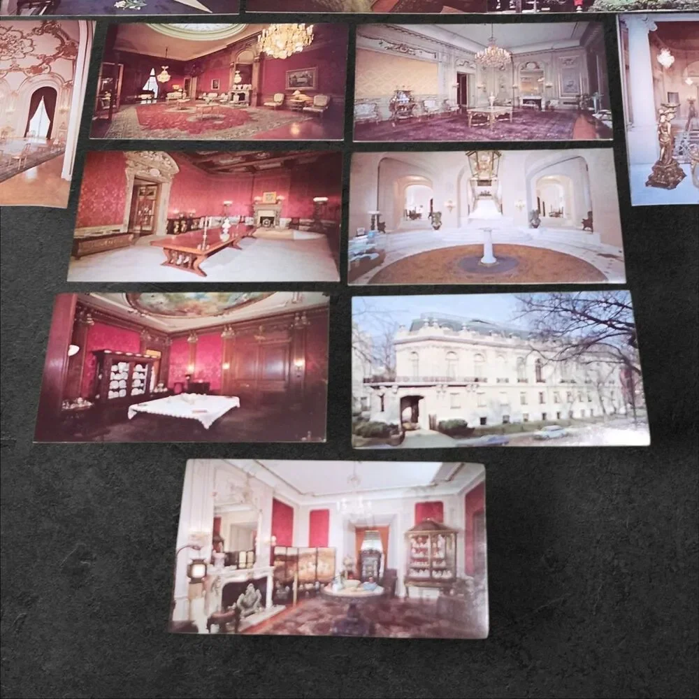 Vintage Set 15 Postcards Eastern Star Temple Perry Belmont House DC w Folder NOS